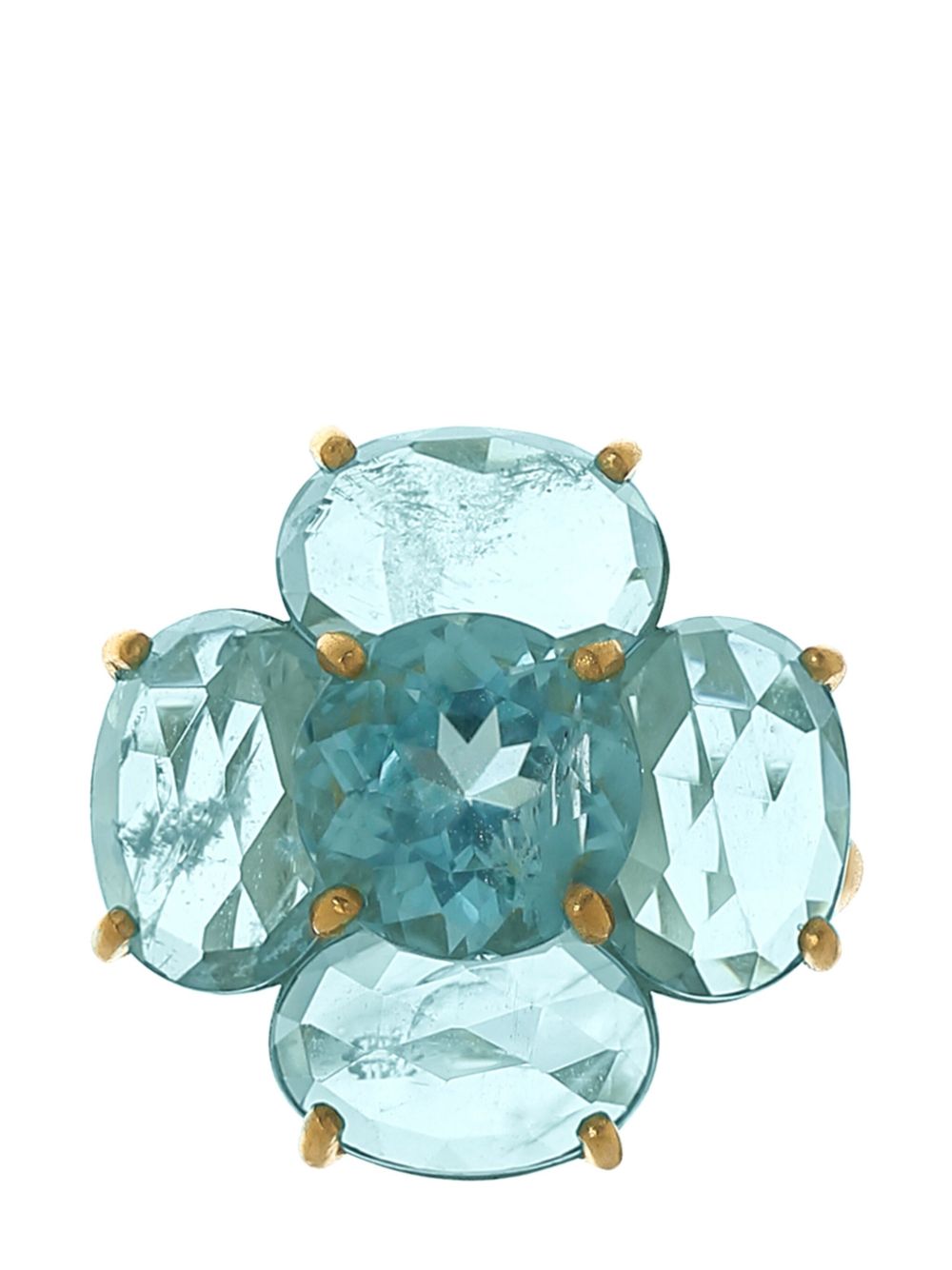 Irene Neuwirth 18K黄金 Botanical 海蓝宝石戒指 - 金色