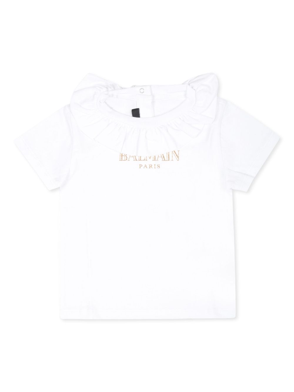 Balmain Kids logo印花棉T恤 - 白色