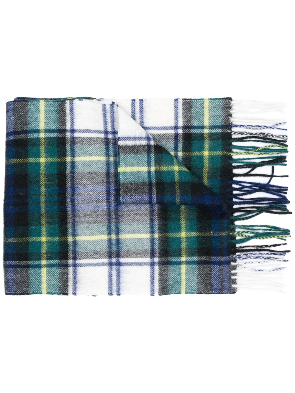 Barbour New Check Dress Gordon花呢格纹围巾 - 绿色