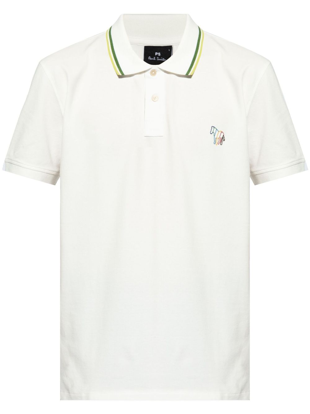 PS Paul Smith 斑马刺绣棉polo衫 - 白色