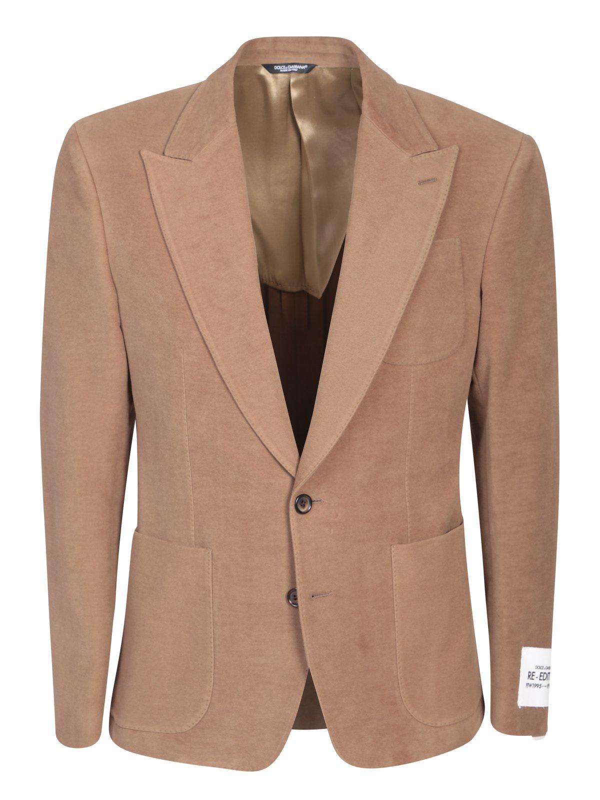 Dolce & Gabbana Single-breasted Stretch Fustian Jacket