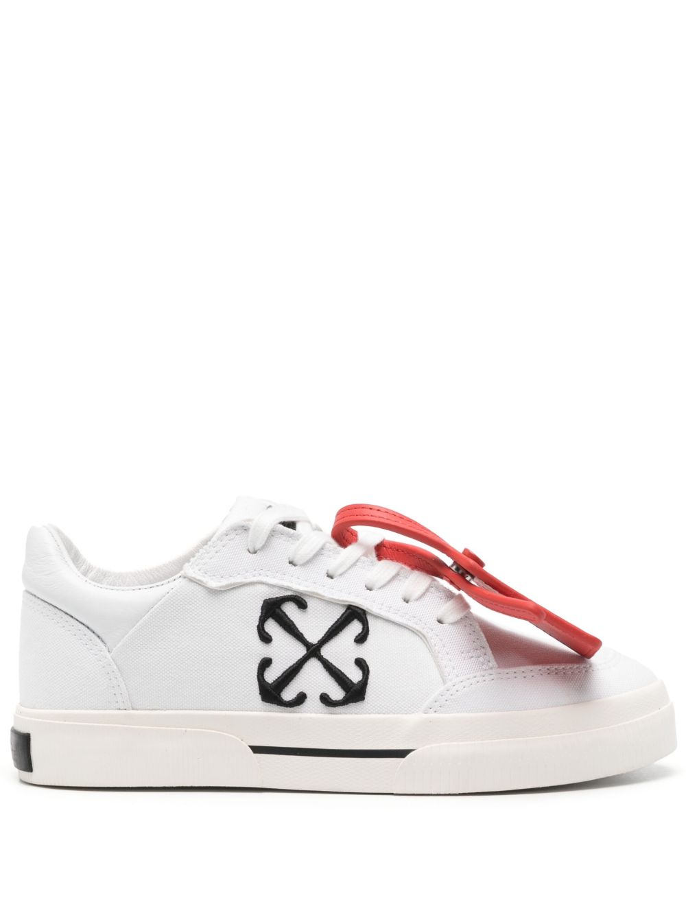 Off-White New Low Vulcanized 帆布运动鞋 - 白色