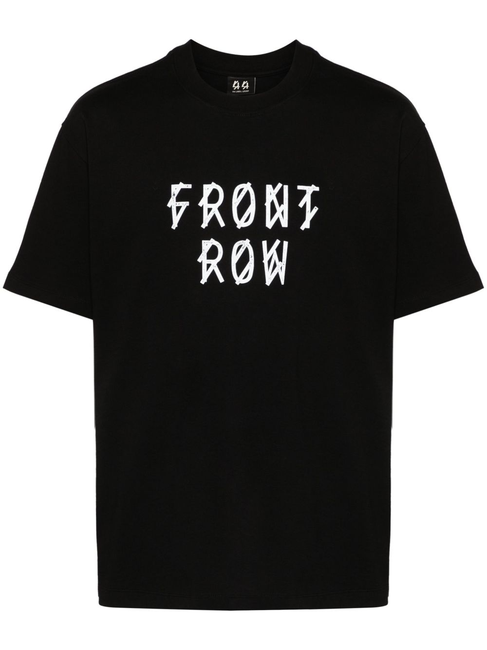 44 LABEL GROUP Front Row 棉T恤 - 黑色