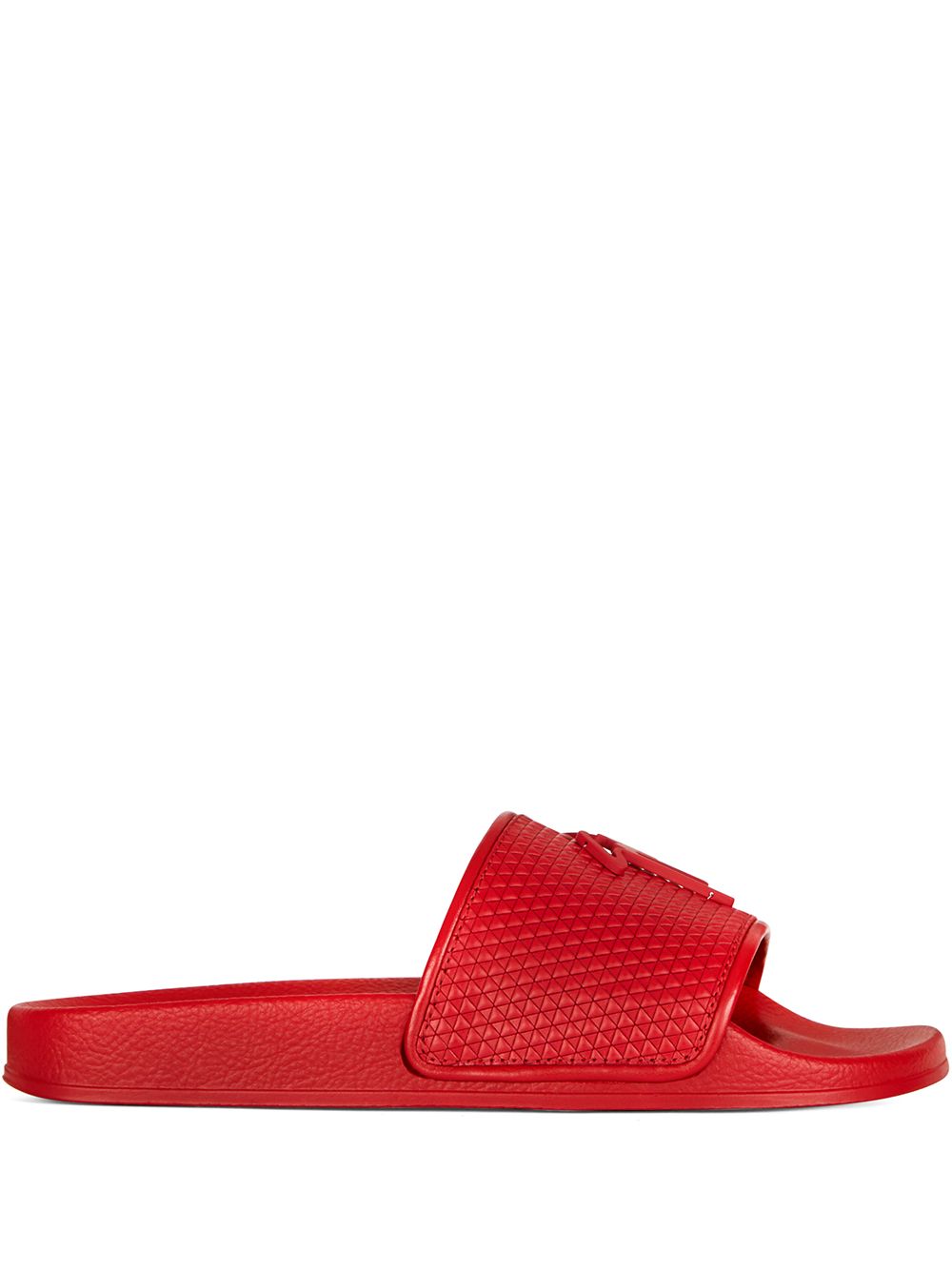 Giuseppe Zanotti logo缀饰拖鞋 - 红色