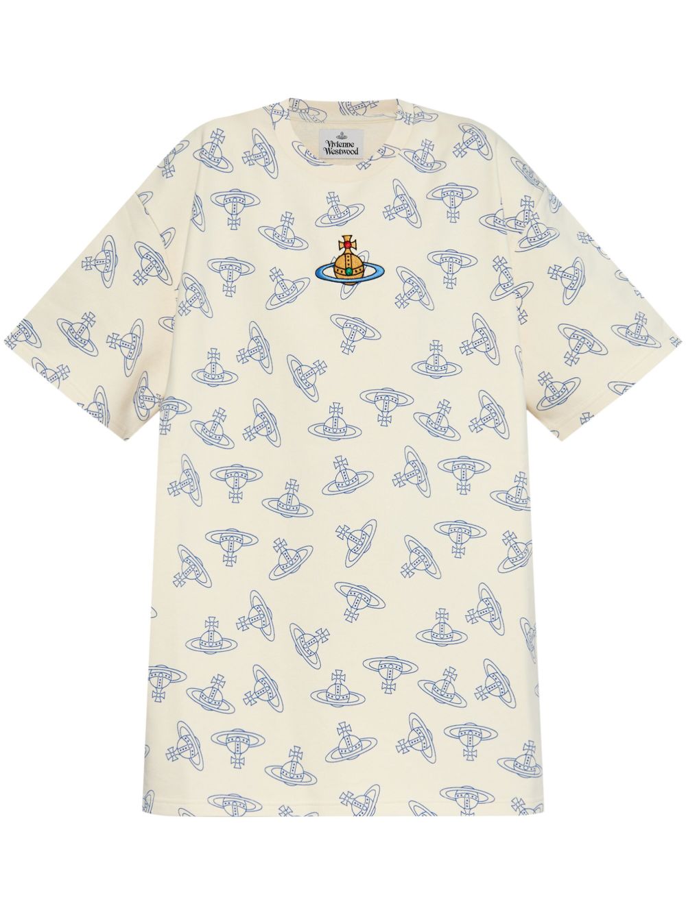 Vivienne Westwood 土星刺绣棉T恤 - 中性色