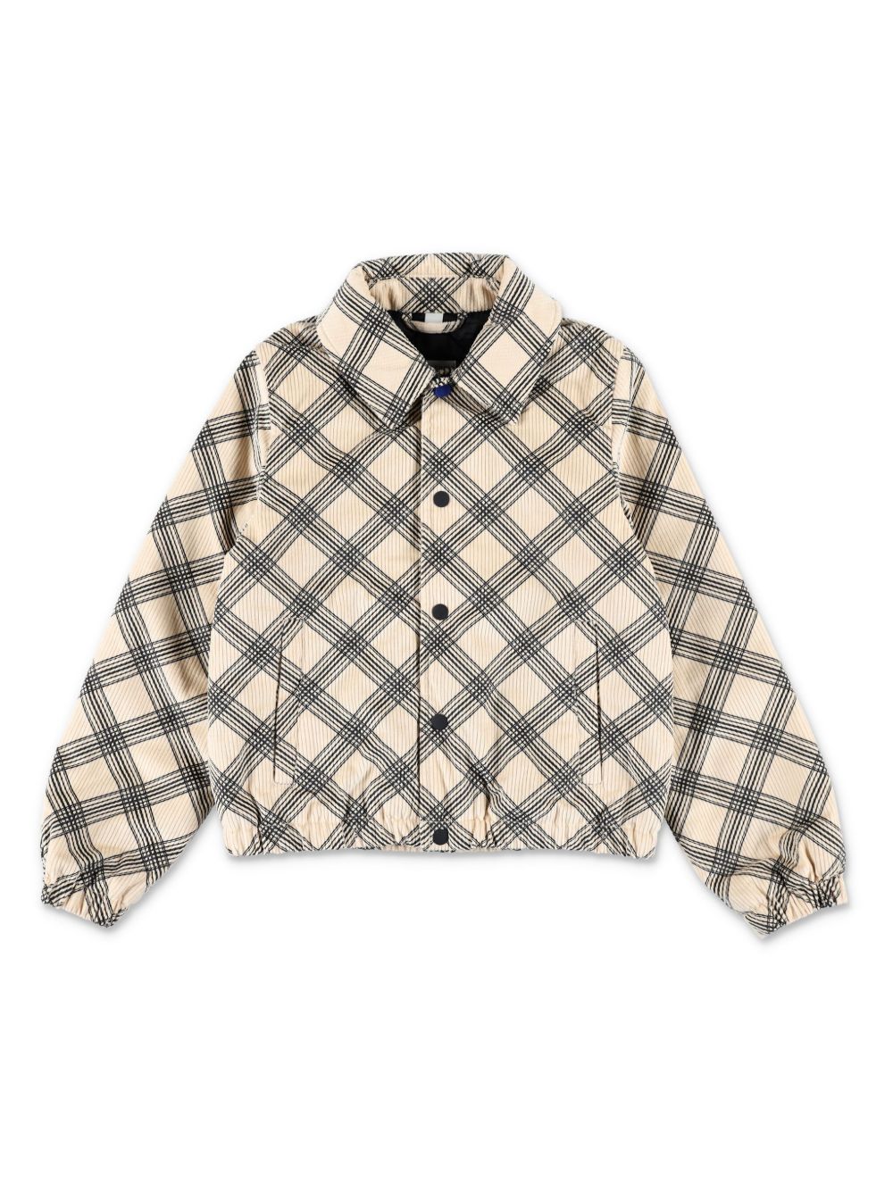 Burberry Kids 格纹夹克 - 中性色