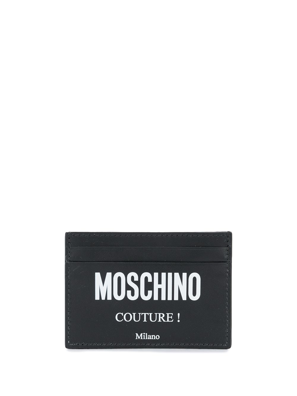 Moschino 莫斯奇诺 logo印花卡夹 - 黑色