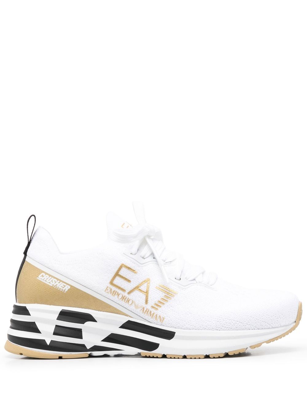 Ea7 Emporio Armani logo低帮运动鞋 - 白色
