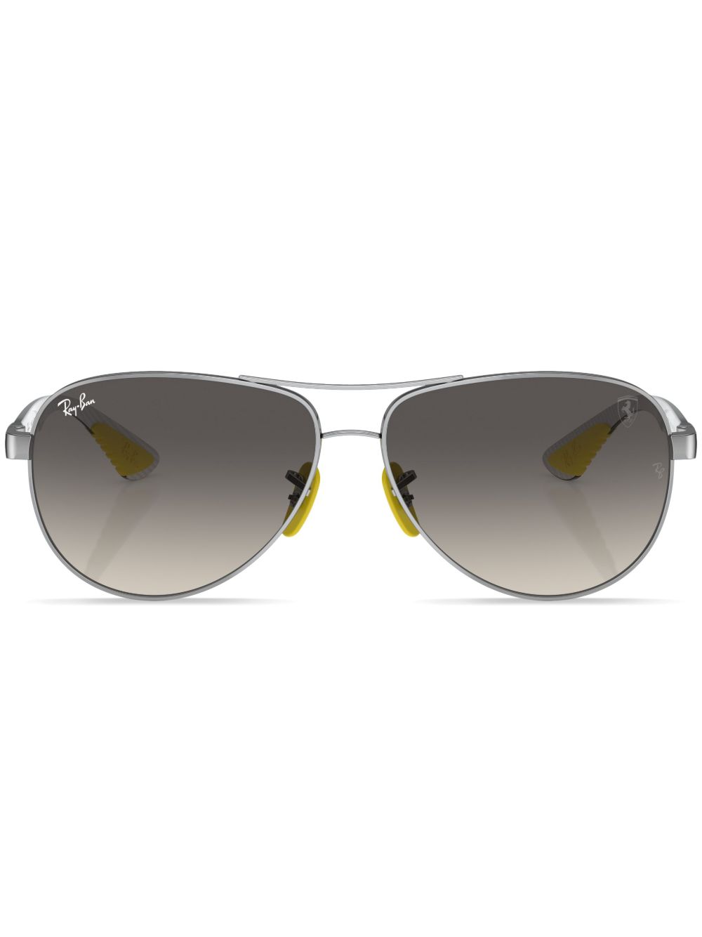 Ray-Ban 渐色镜片飞行员太阳眼镜 - 银色