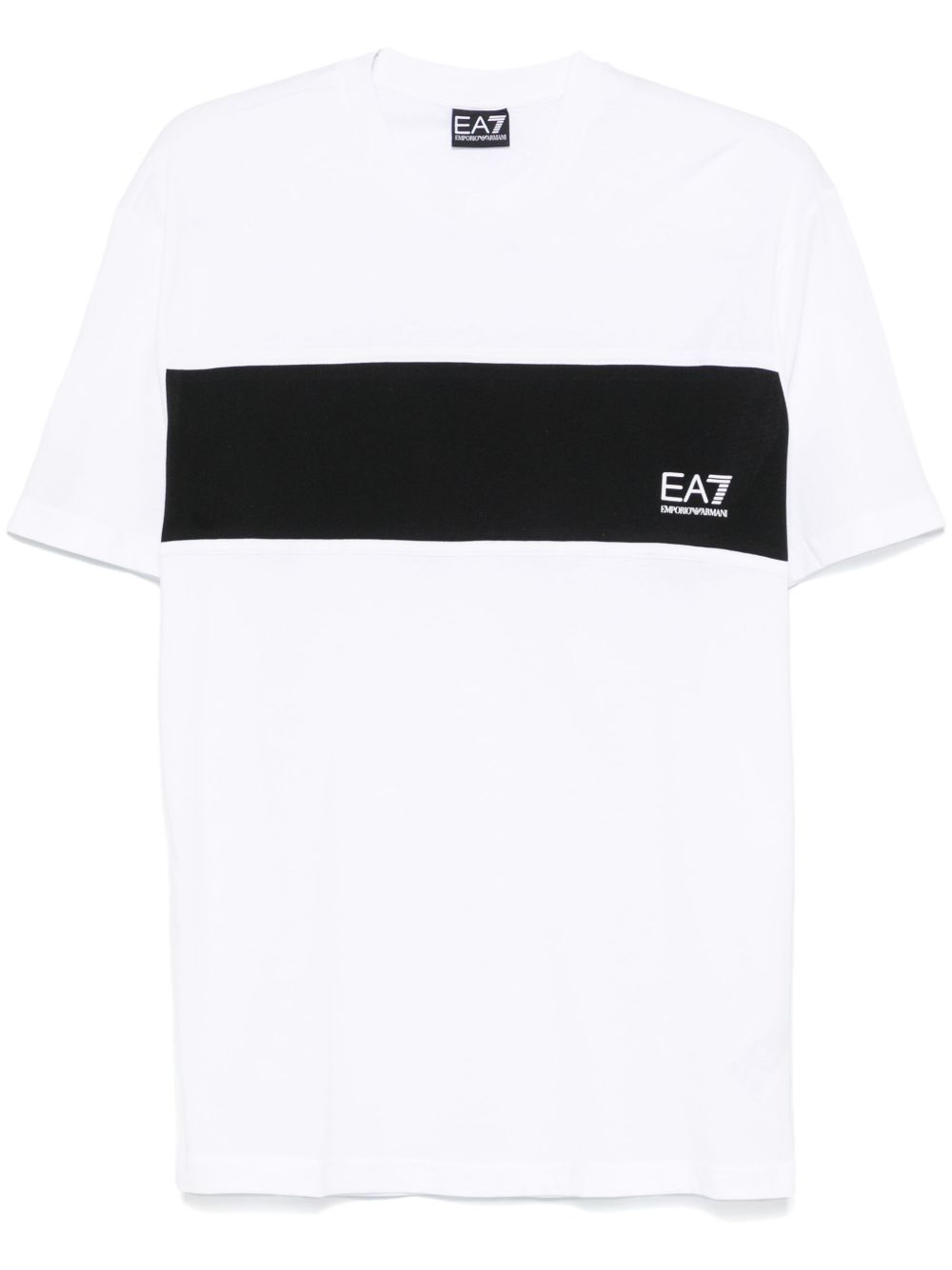 Ea7 Emporio Armani 拼色T恤 - 白色