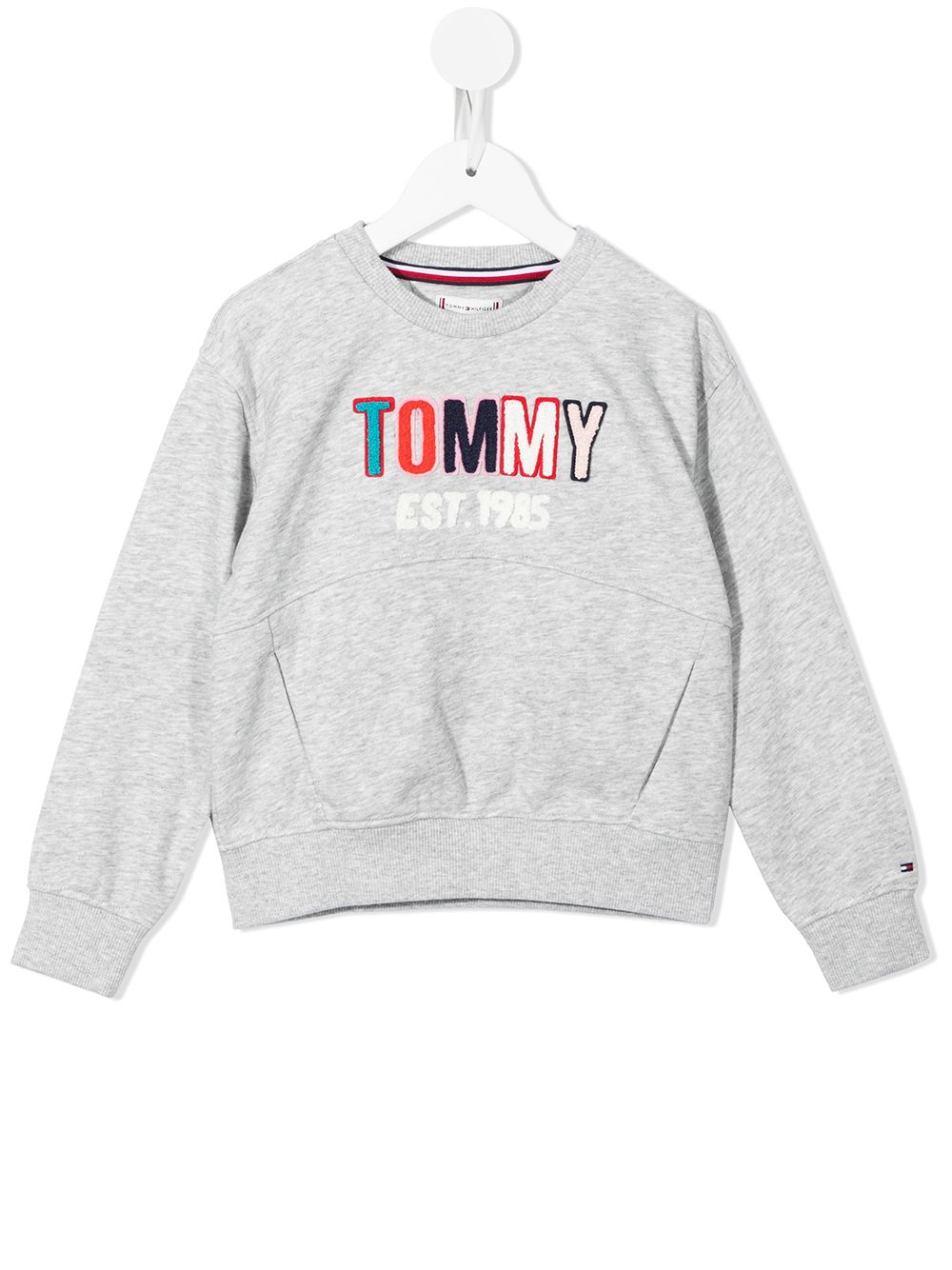 Tommy Hilfiger Junior 刺绣植绒logo卫衣 - 灰色