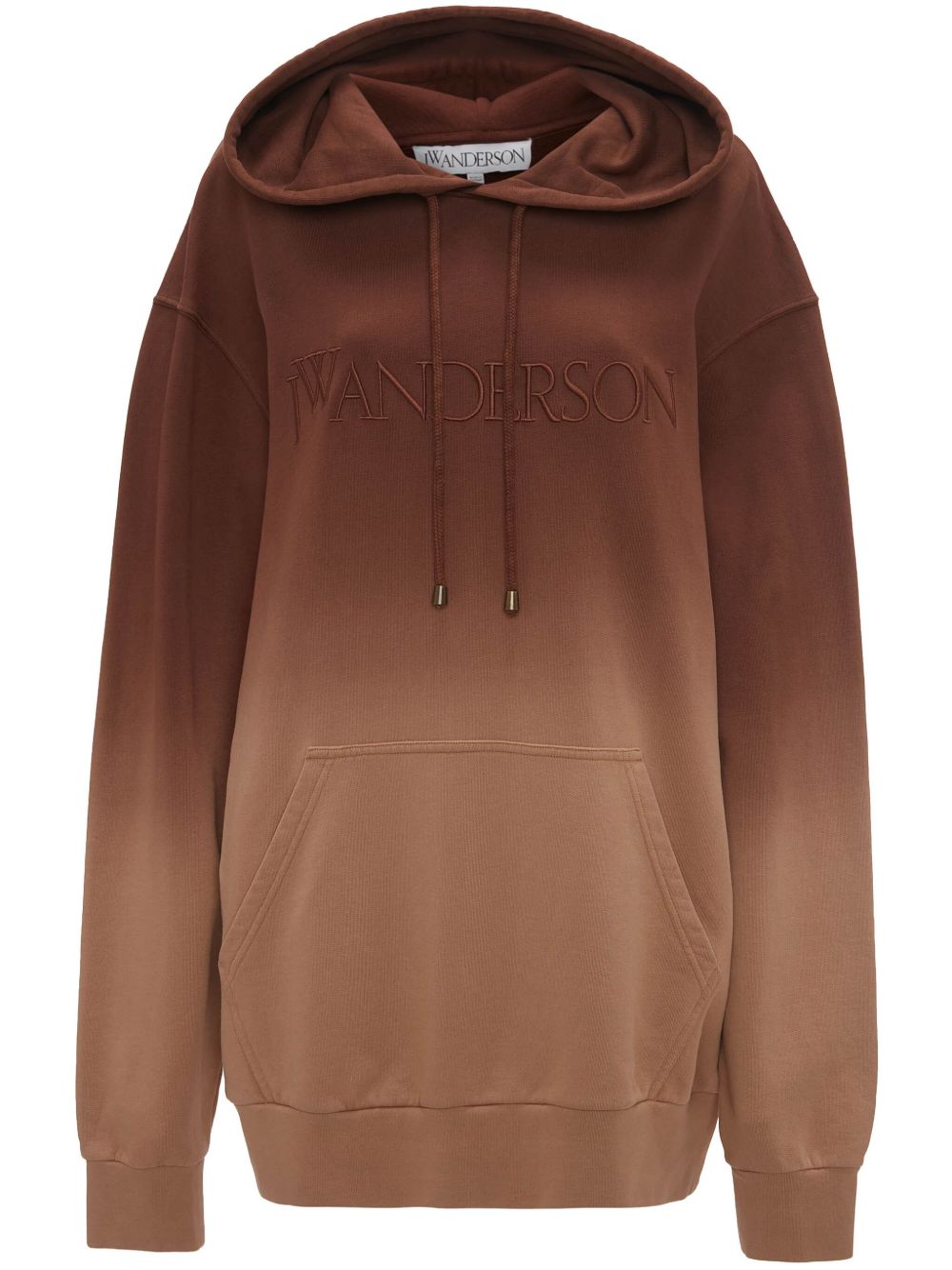 JW Anderson 渐变色棉连帽衫 - 褐色