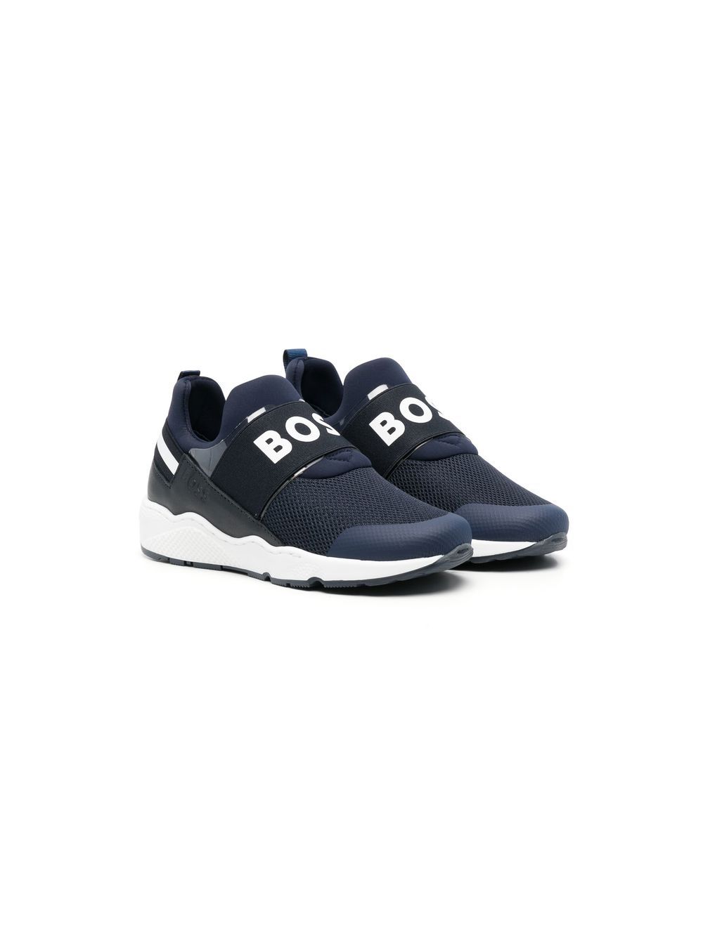 BOSS Kidswear logo印花低帮运动鞋 - 蓝色