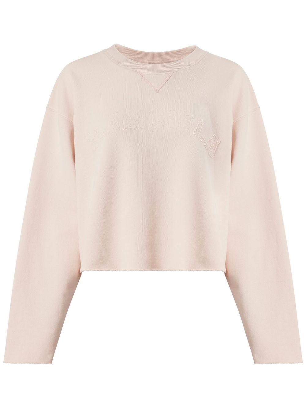 Maison Margiela logo贴花棉卫衣 - 粉色