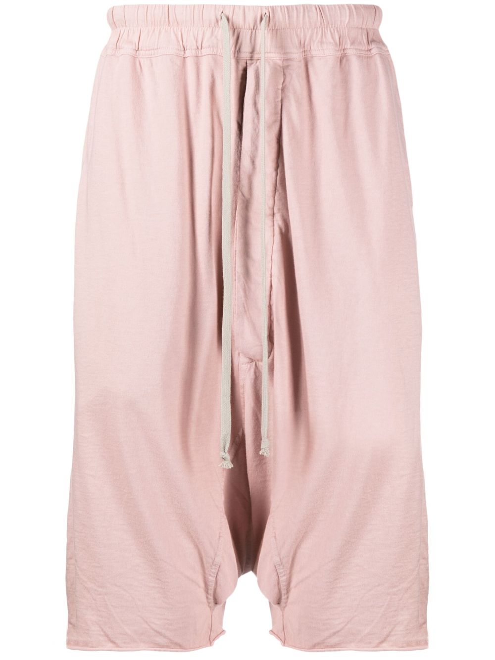 Rick Owens DRKSHDW 抽绳裤腰棉短裤 - 粉色