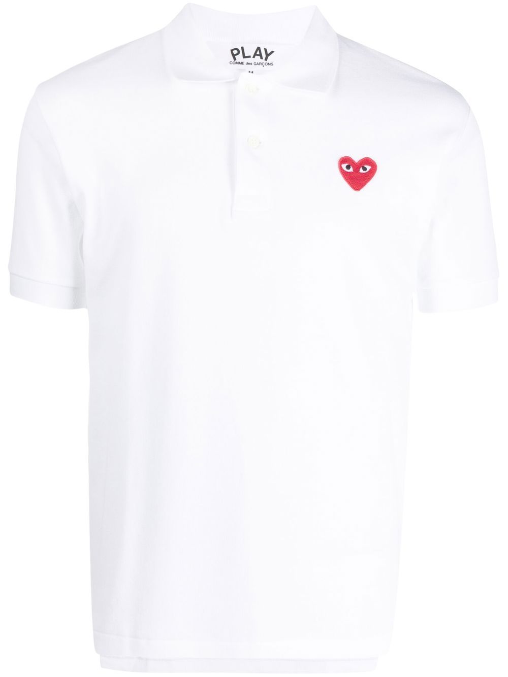 Comme Des Garçons Play 经典polo衫 - 白色