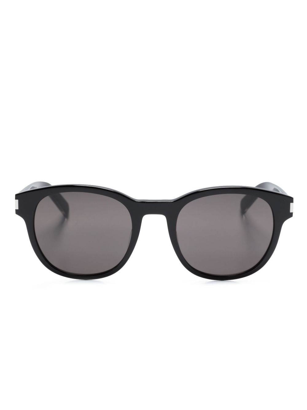 Saint Laurent Eyewear logo雕刻方框太阳眼镜 - 黑色