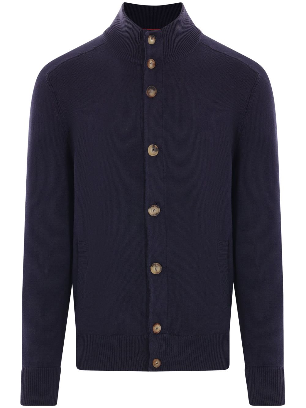 Brunello Cucinelli 纽扣开衫 - 蓝色