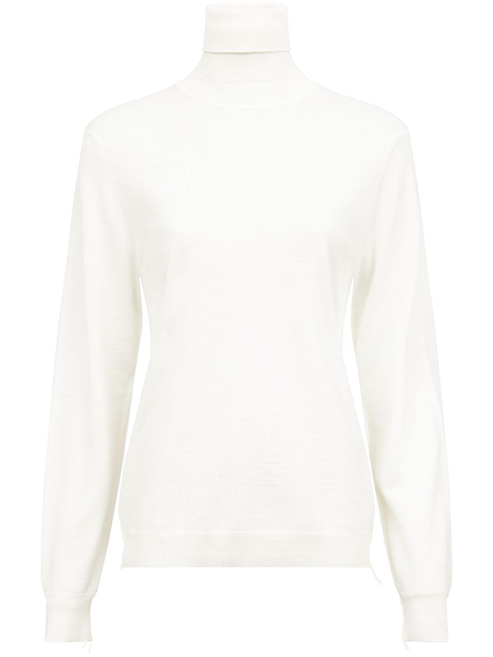 Maison Margiela 美利诺羊毛高领毛衣 - 白色