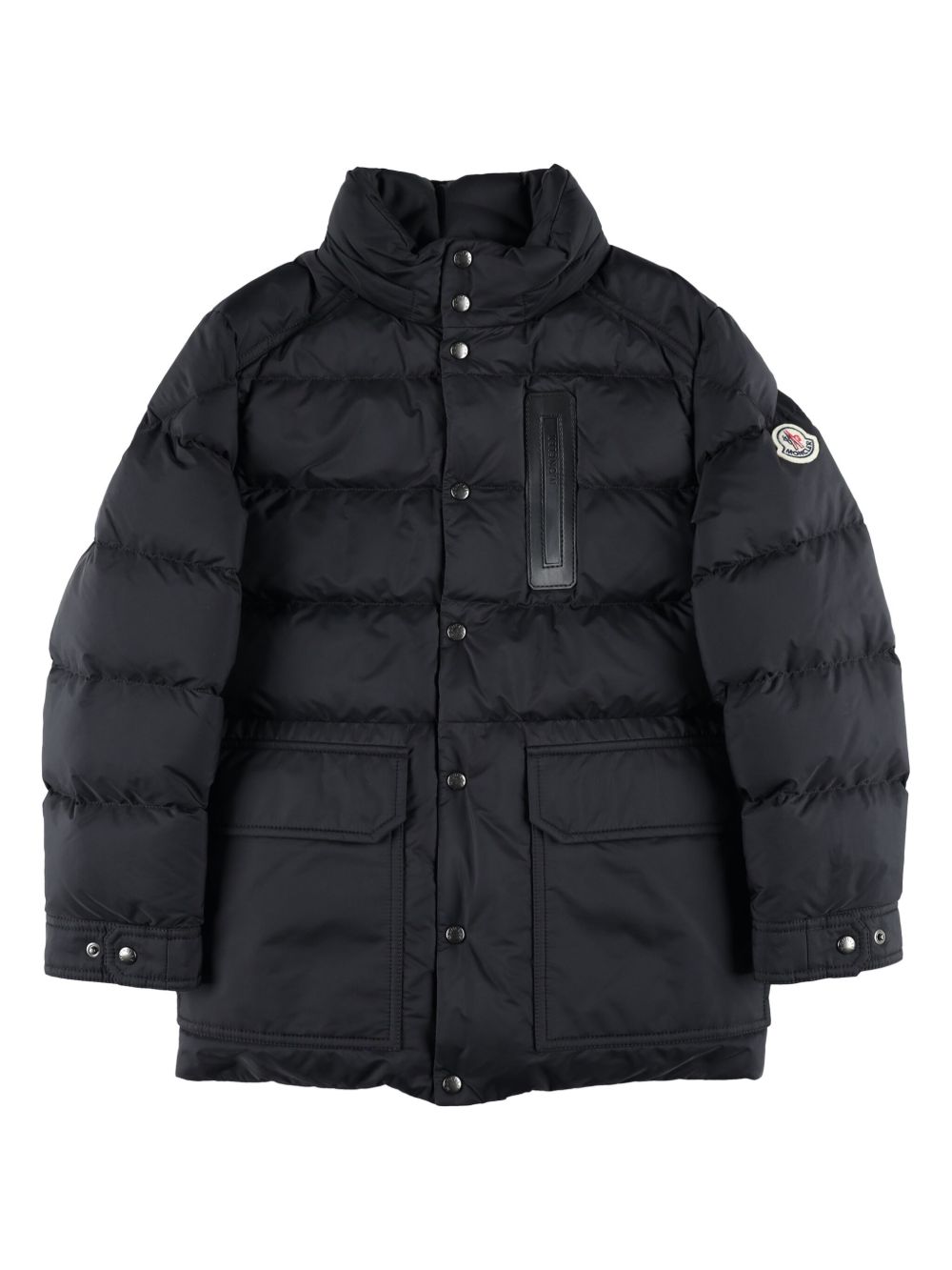 Moncler Enfant Klopas 标贴填充夹克 - 黑色