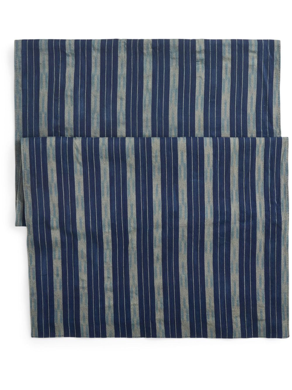 Ralph Lauren RRL 条纹棉围巾 - 蓝色