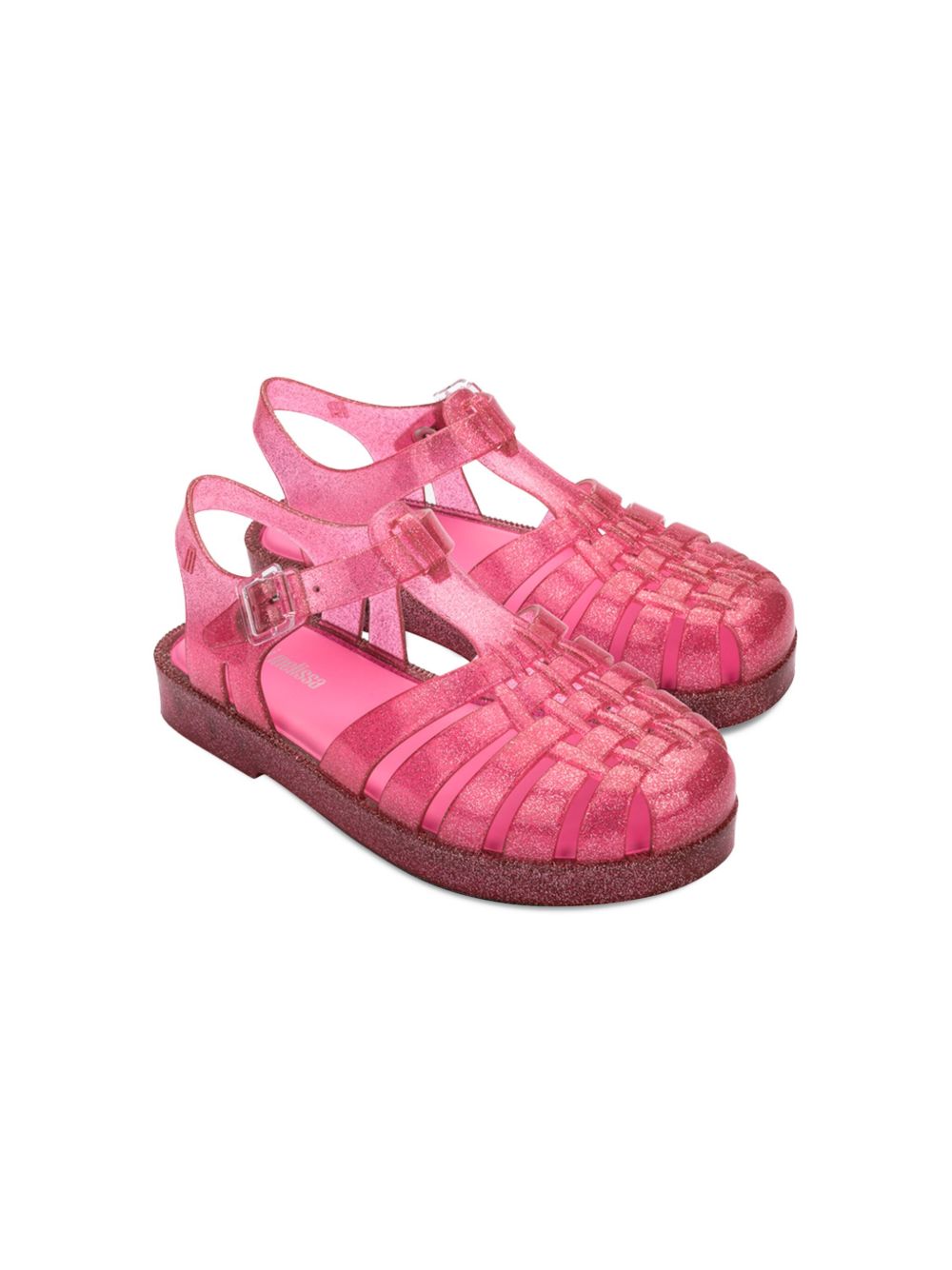 Mini Melissa 搭扣开合果冻凉鞋 - 粉色