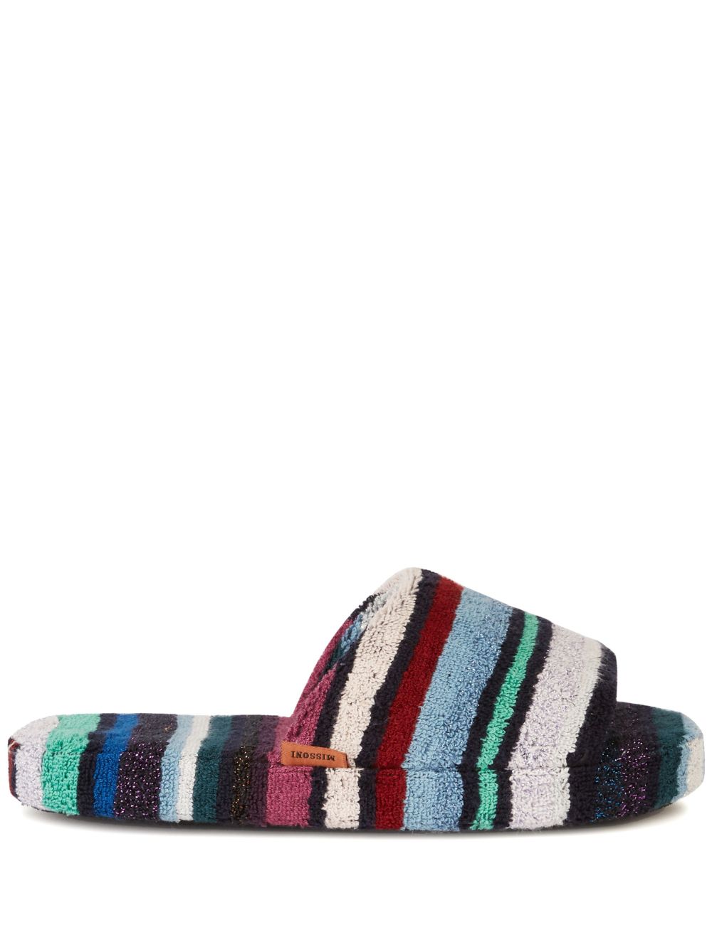 Missoni Home 条纹图案拖鞋 - 黑色