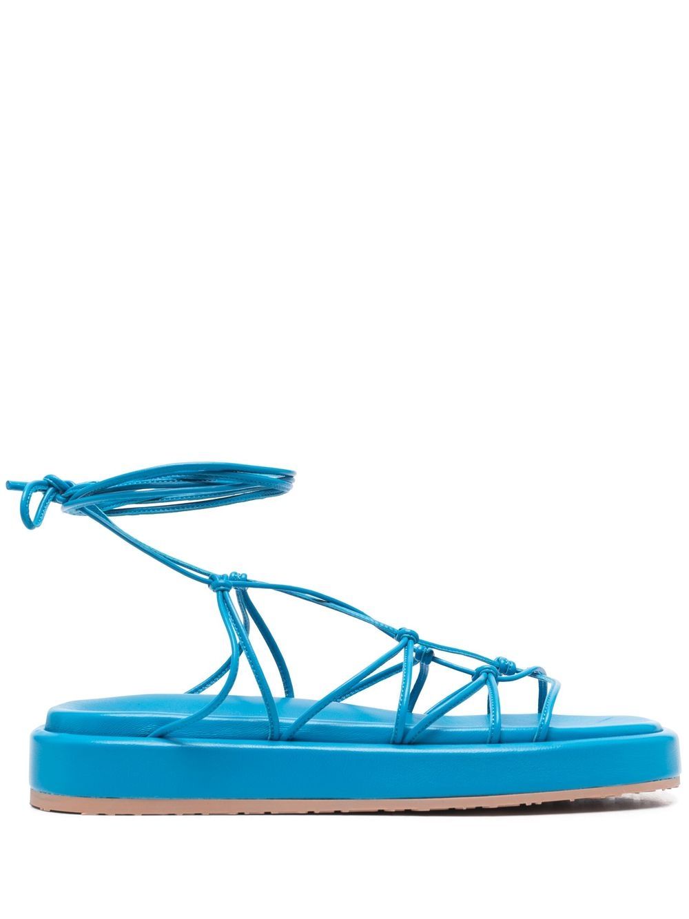 Gianvito Rossi 袢带皮质凉鞋 - 蓝色
