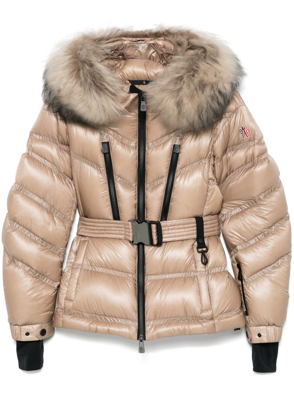 Moncler Grenoble Bernins 蓬松夹克 - 褐色