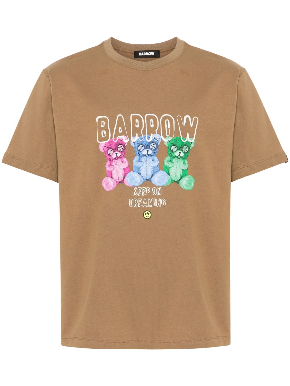 BARROW logo印花T恤 - 褐色