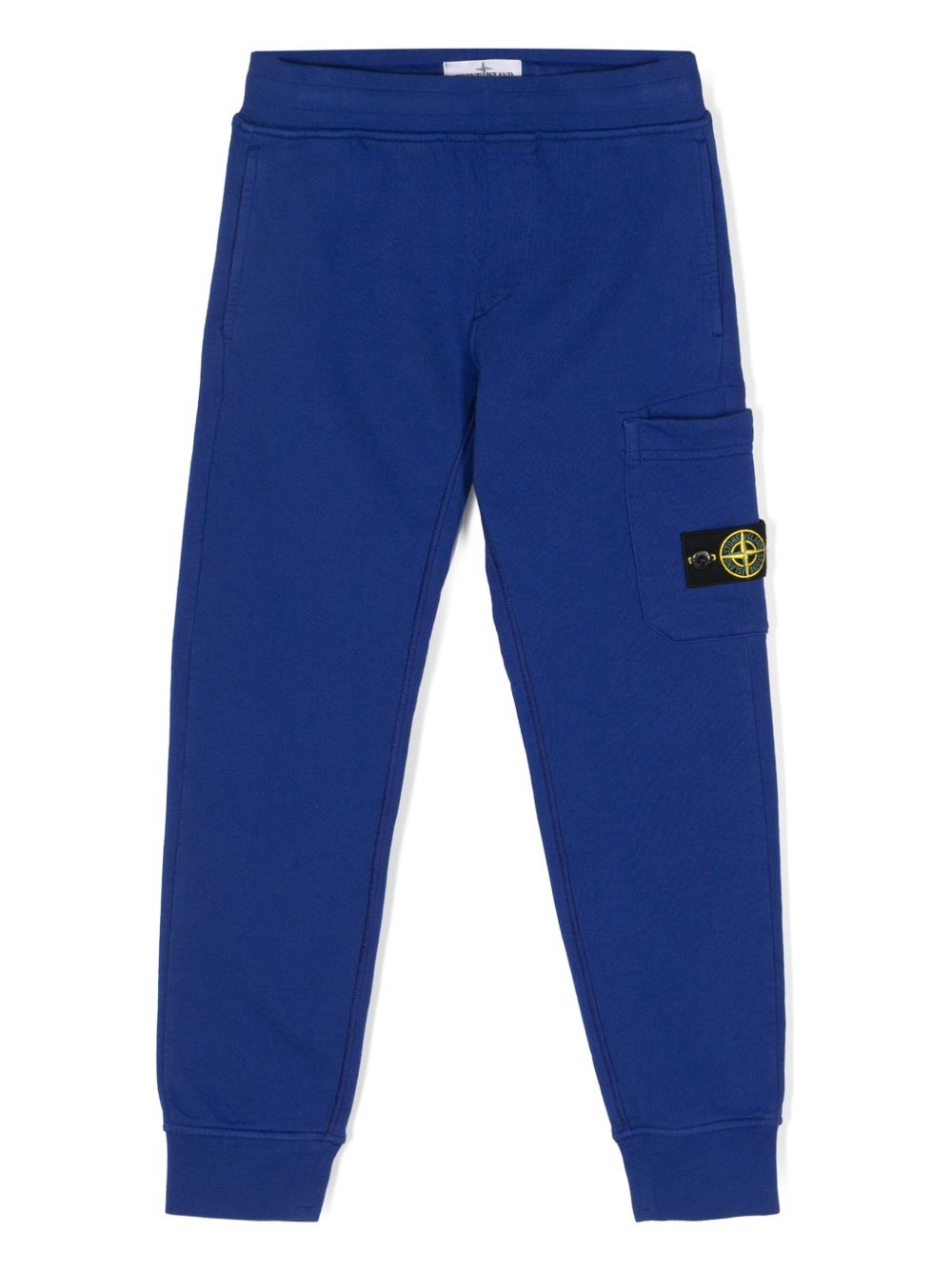 Stone Island Junior 罗盘徽章棉运动裤 - 蓝色