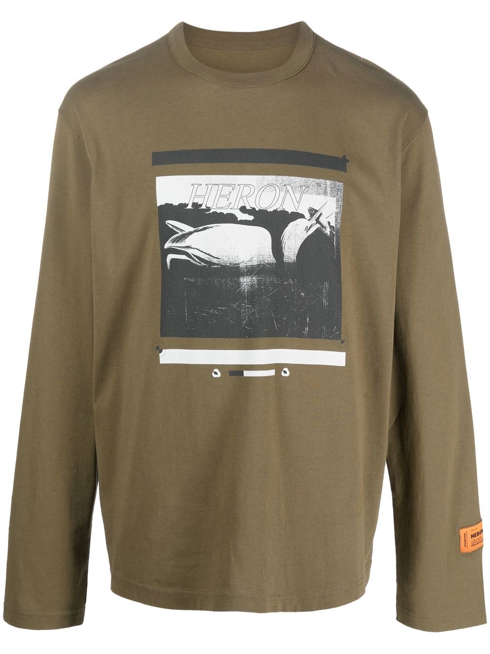Heron Preston logo印花细节T恤 - 绿色