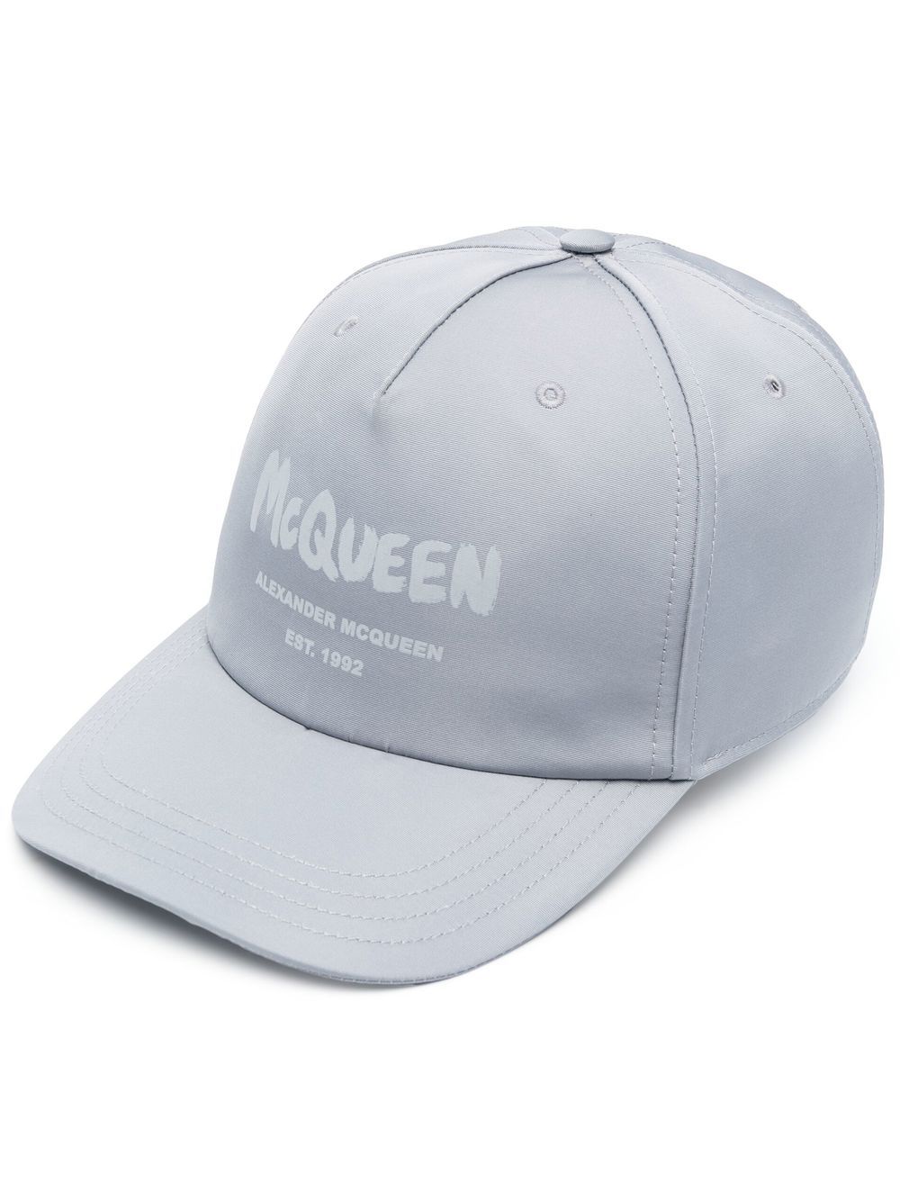 Alexander McQueen logo印花棒球帽 - 灰色
