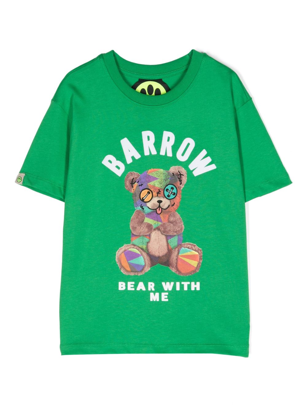 Barrow kids 植绒logo T恤 - 绿色