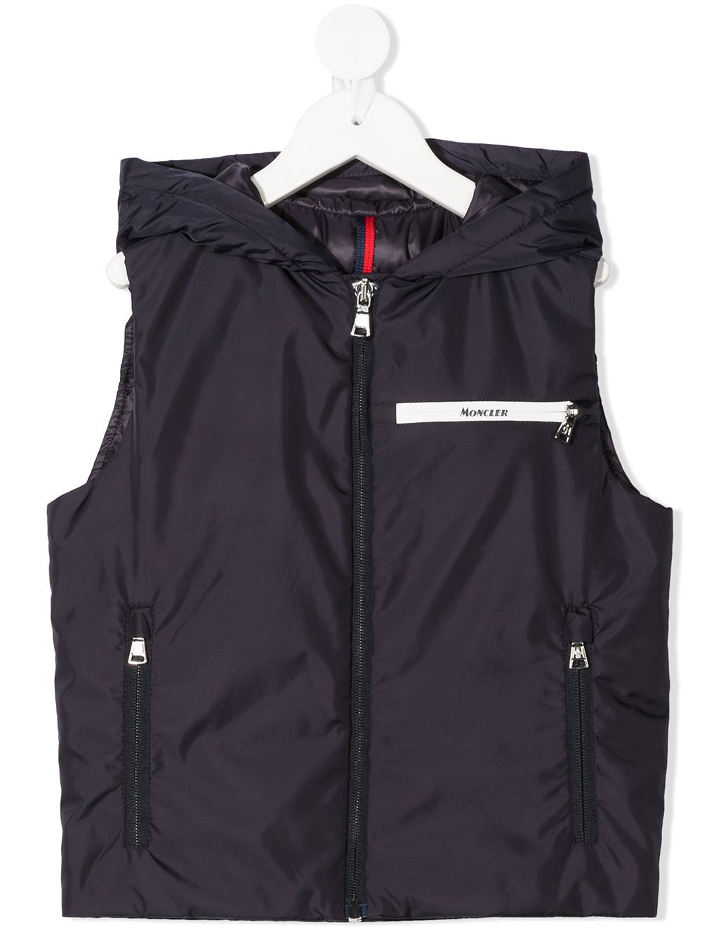 Moncler Enfant 盟可睐 Enfant 填充连帽马甲 - 蓝色