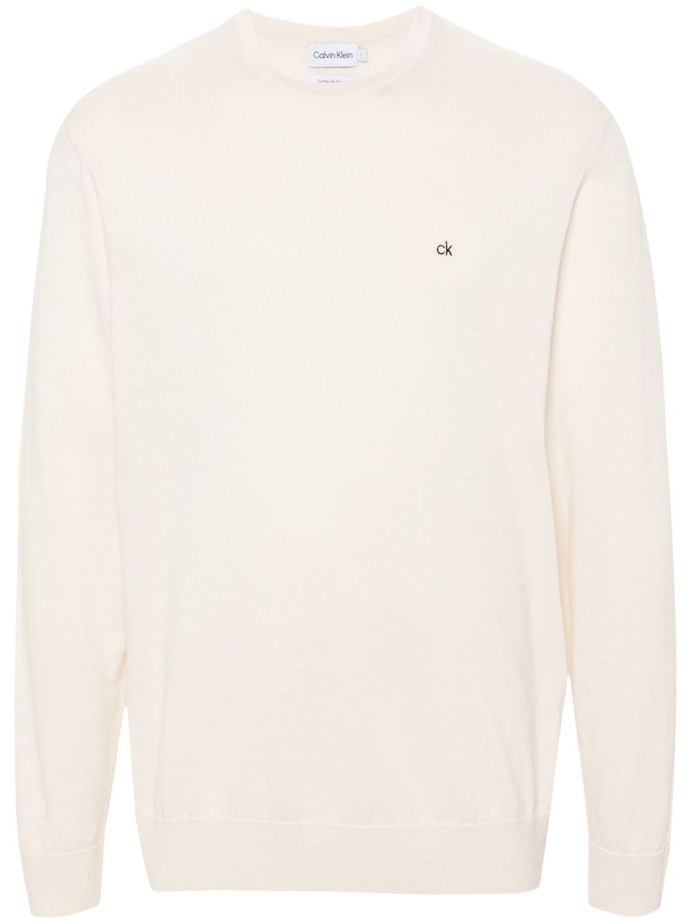 Calvin Klein logo刺绣毛衣 - 中性色