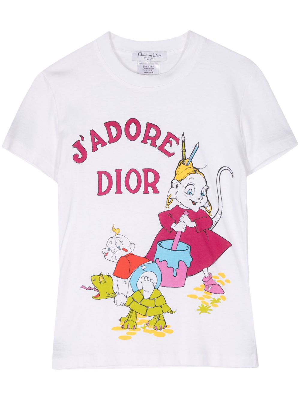 Christian Dior Pre-Owned J'Adore Dior 图案印花T恤（2002年典藏款） - 白色