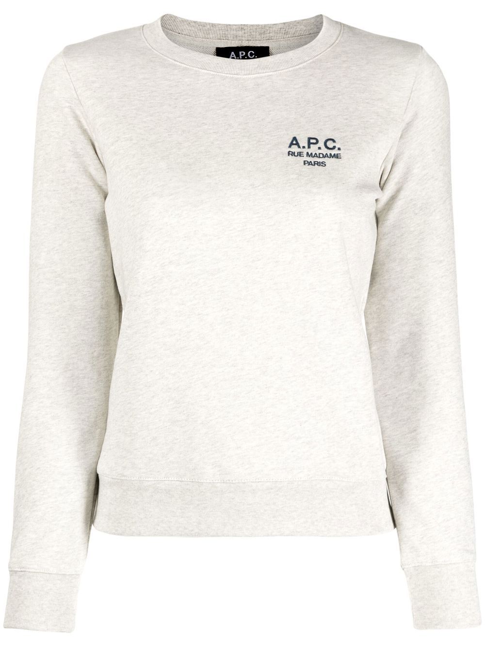 A.P.C. Skye logo刺绣卫衣 - 灰色