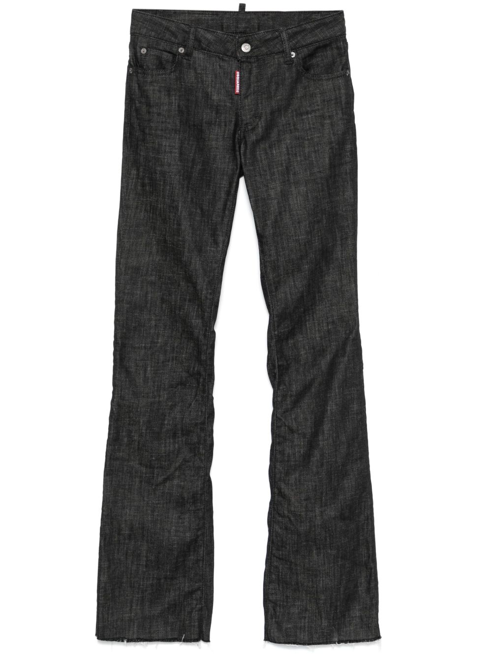 DSQUARED2 中腰喇叭牛仔裤 - 黑色