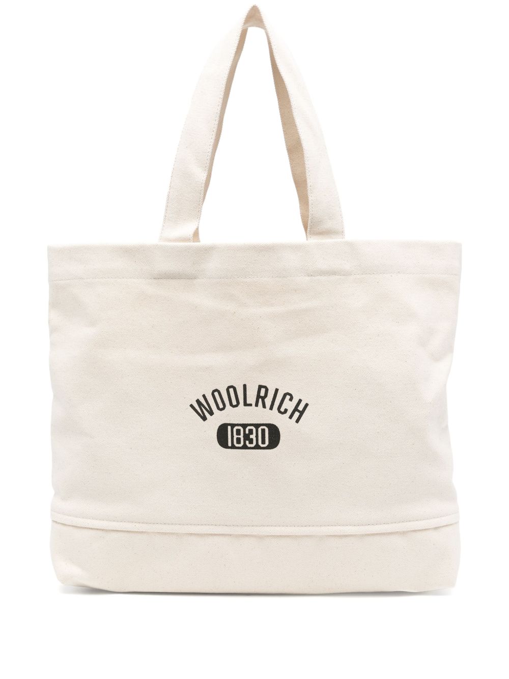 Woolrich logo印花帆布托特包 - 中性色