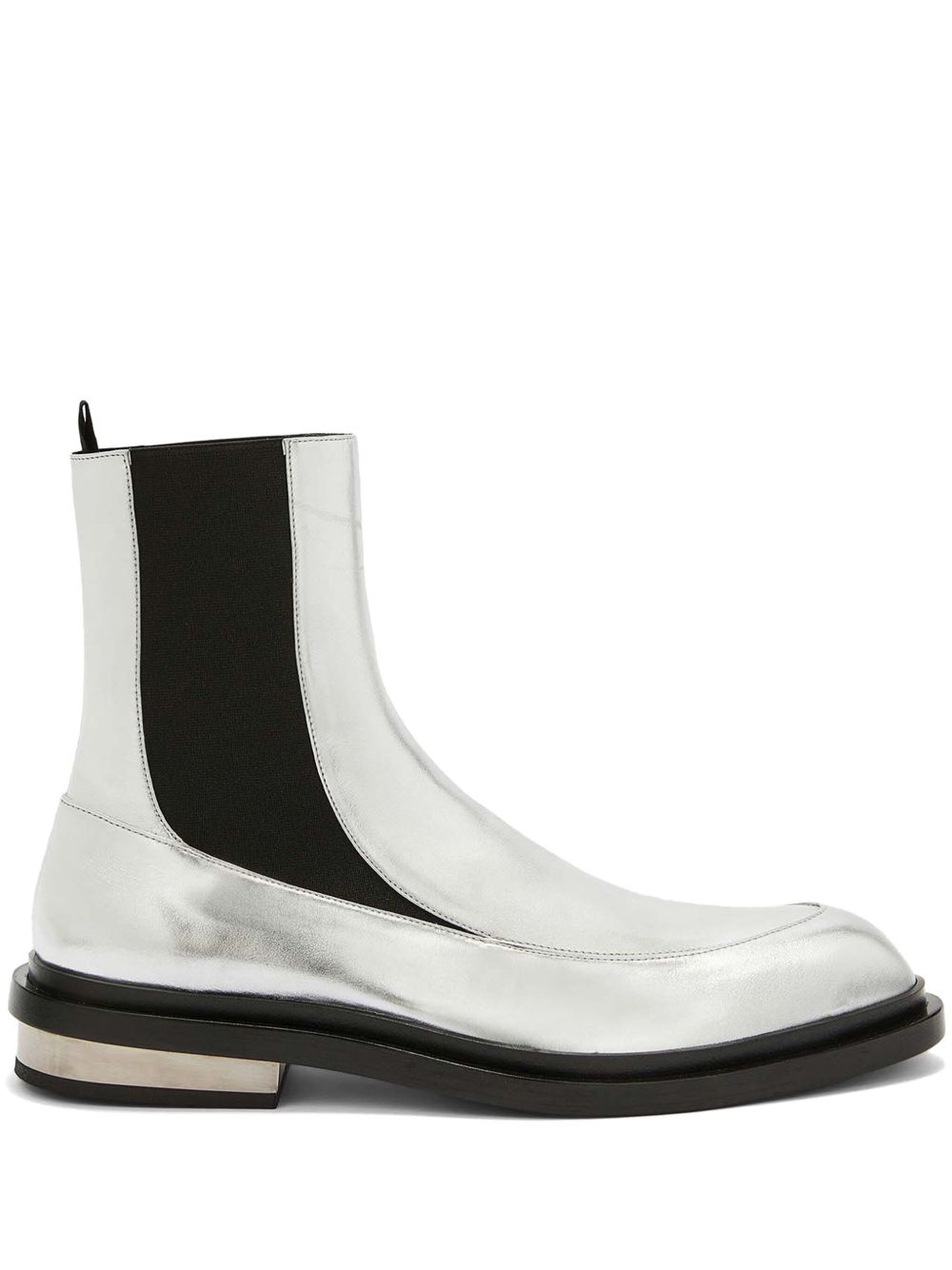 Jil Sander 皮质切尔西及踝靴 - 灰色