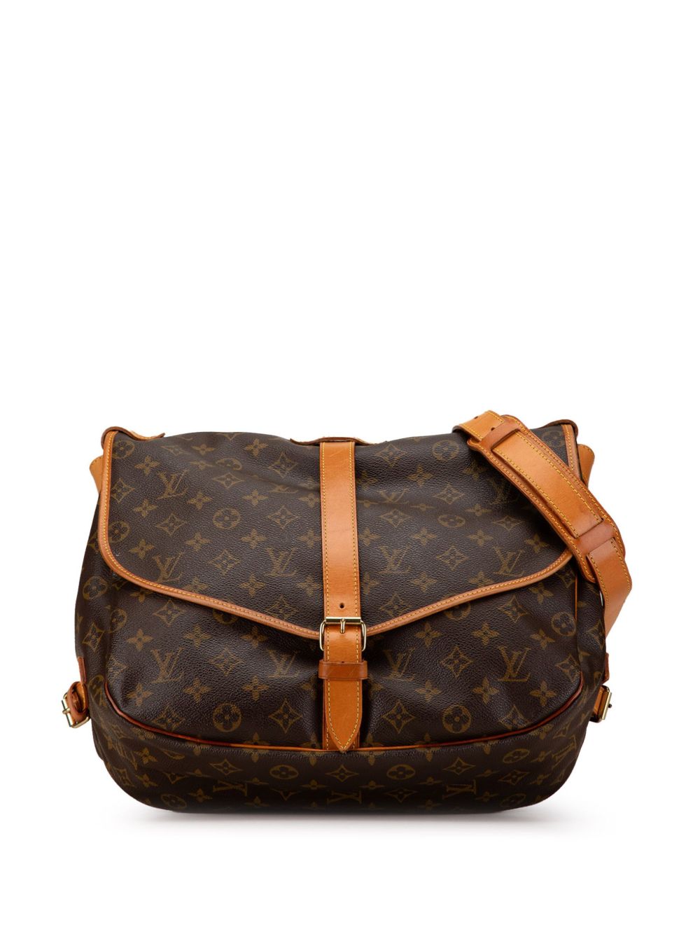 Louis Vuitton Pre-Owned Monogram Saumur 35 斜挎包（1995年典藏款） - 褐色