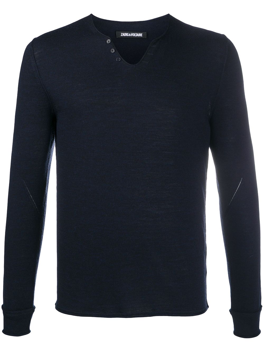 Zadig&Voltaire Monastir 亨利领毛衣 - 蓝色