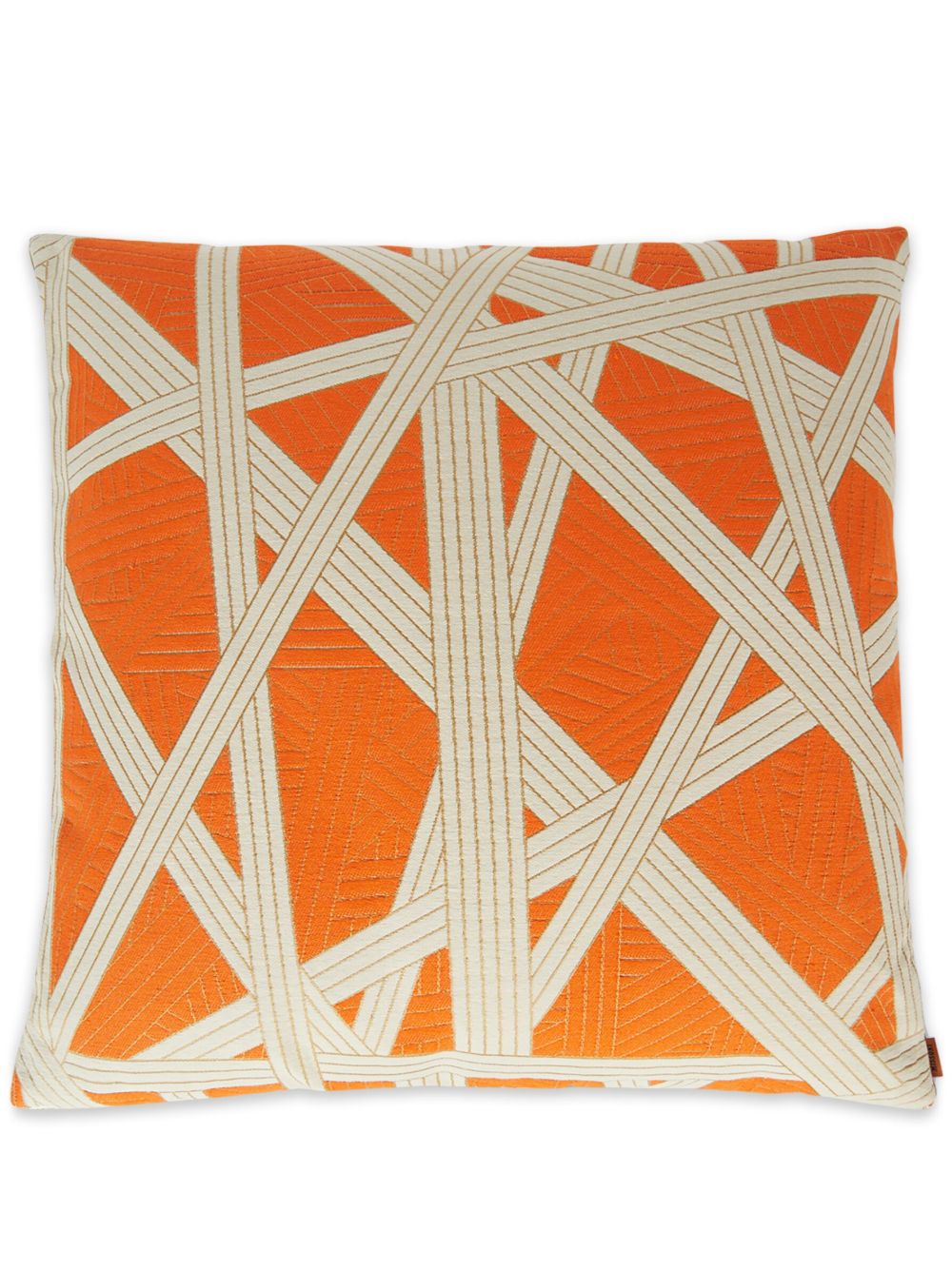 Missoni Home Nastri 多条纹抱枕 - 橘色