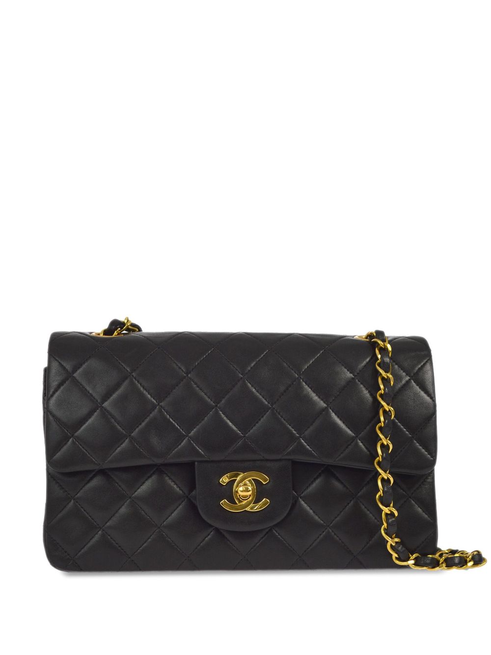 CHANEL Pre-Owned Classic Double Flap 小号单肩包（1995年典藏款） - 黑色