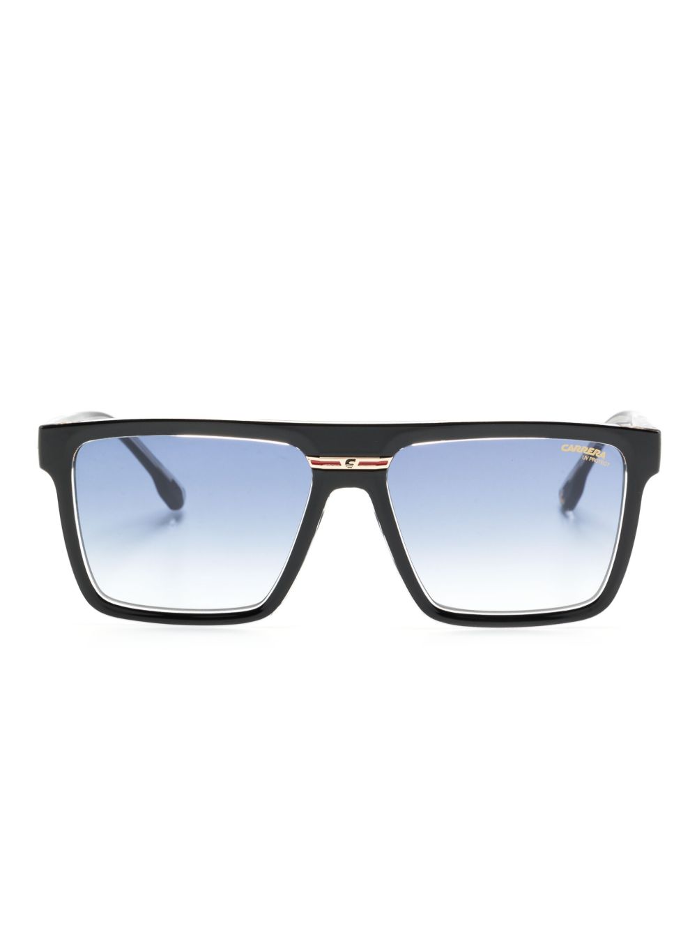 Carrera 长方形框太阳眼镜 - 黑色