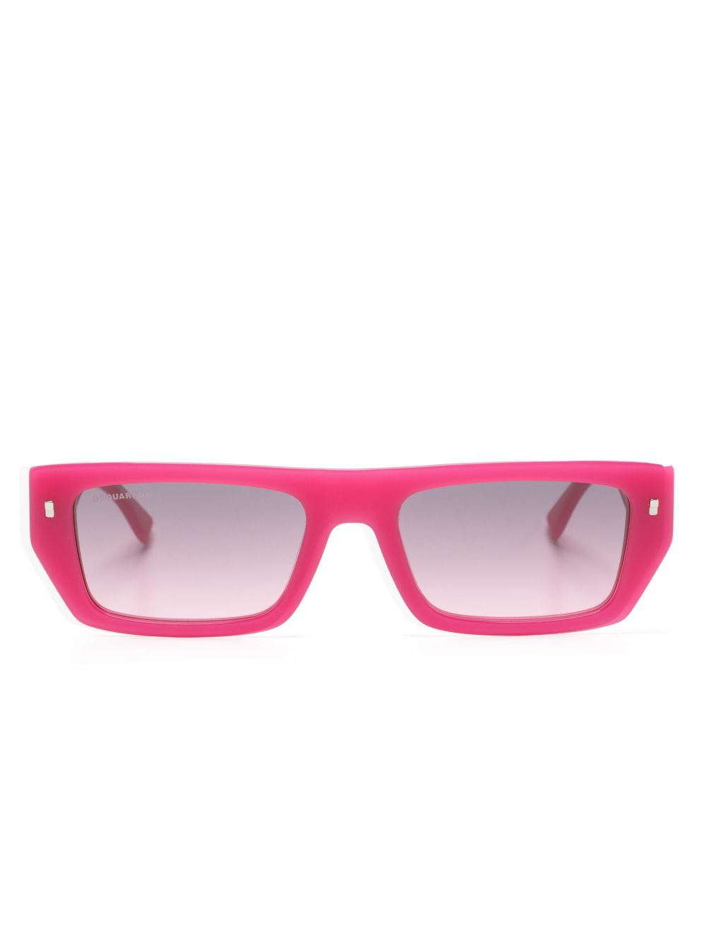 DSQUARED2 EYEWEAR 长方形框太阳眼镜 - 粉色
