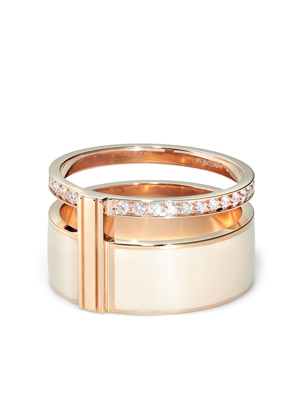 Repossi 18K玫瑰金钻石戒指 - 粉色