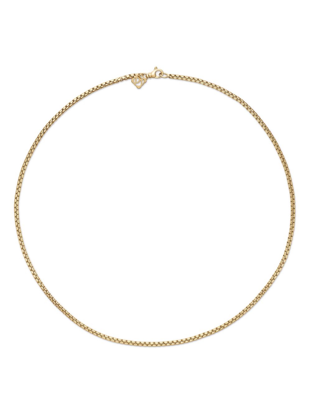 David Yurman 18K黄金盒子链项链 - 金色