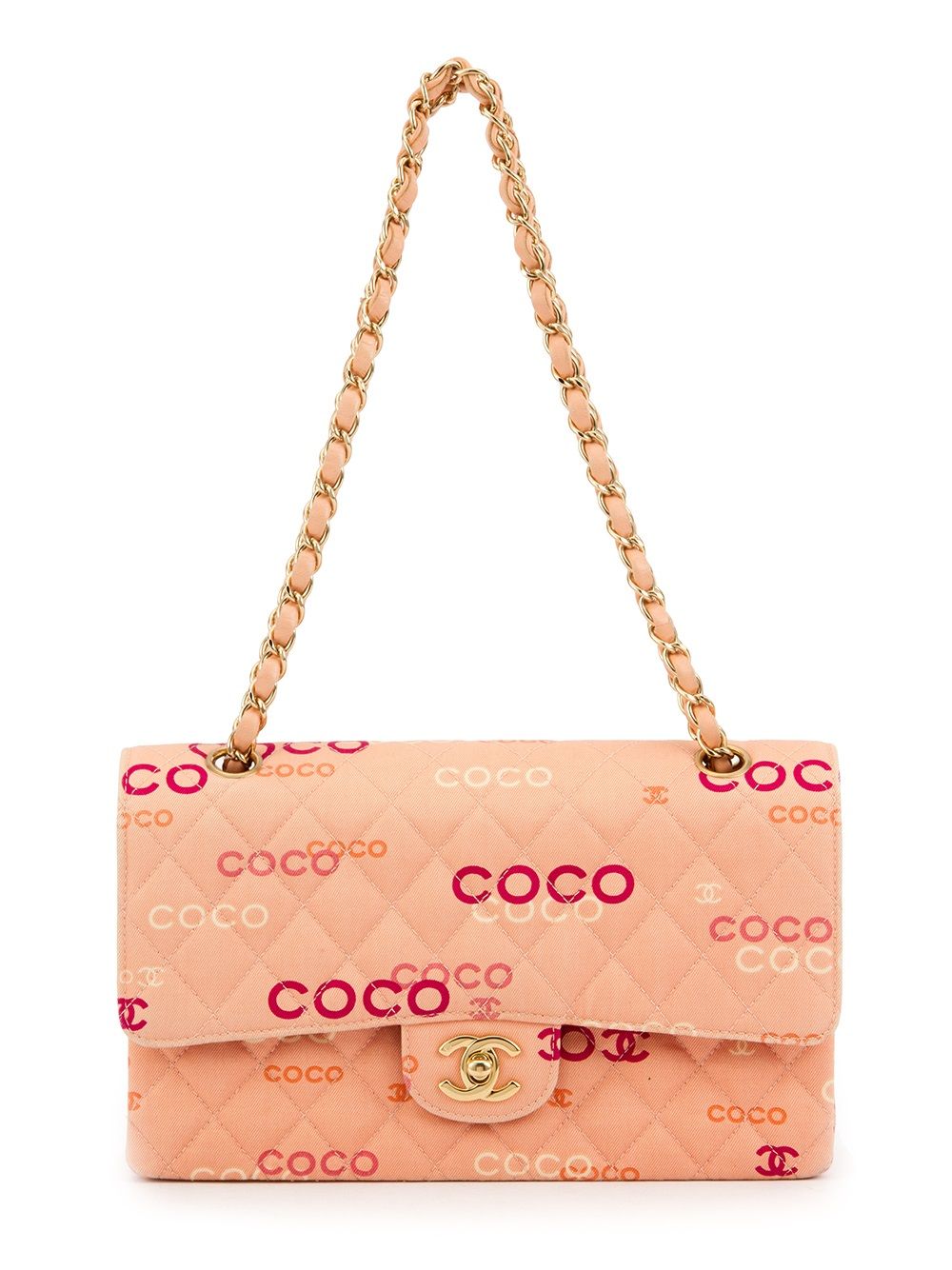 CHANEL Pre-Owned 古着logo印花单肩包 - 粉色